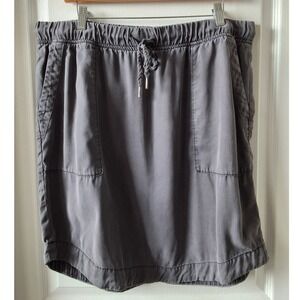 Anthropologie‎ XL Klara Utility Drawstring Cargo Pocket Skirt Dark Academia Prep